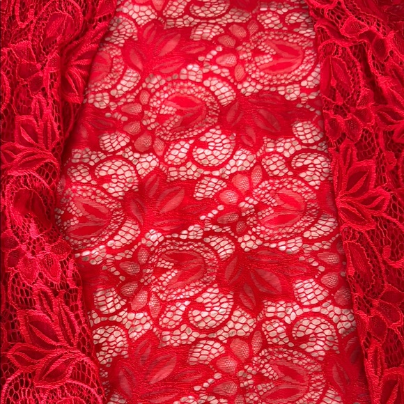 L&B Red Lace Robe - Picture 4 of 5